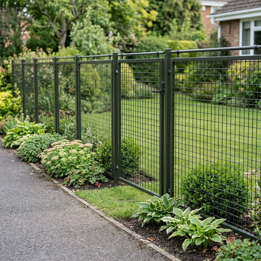 Curved Border Restraints 6mm Galvanised Steel Dark Olive Green, photo 1