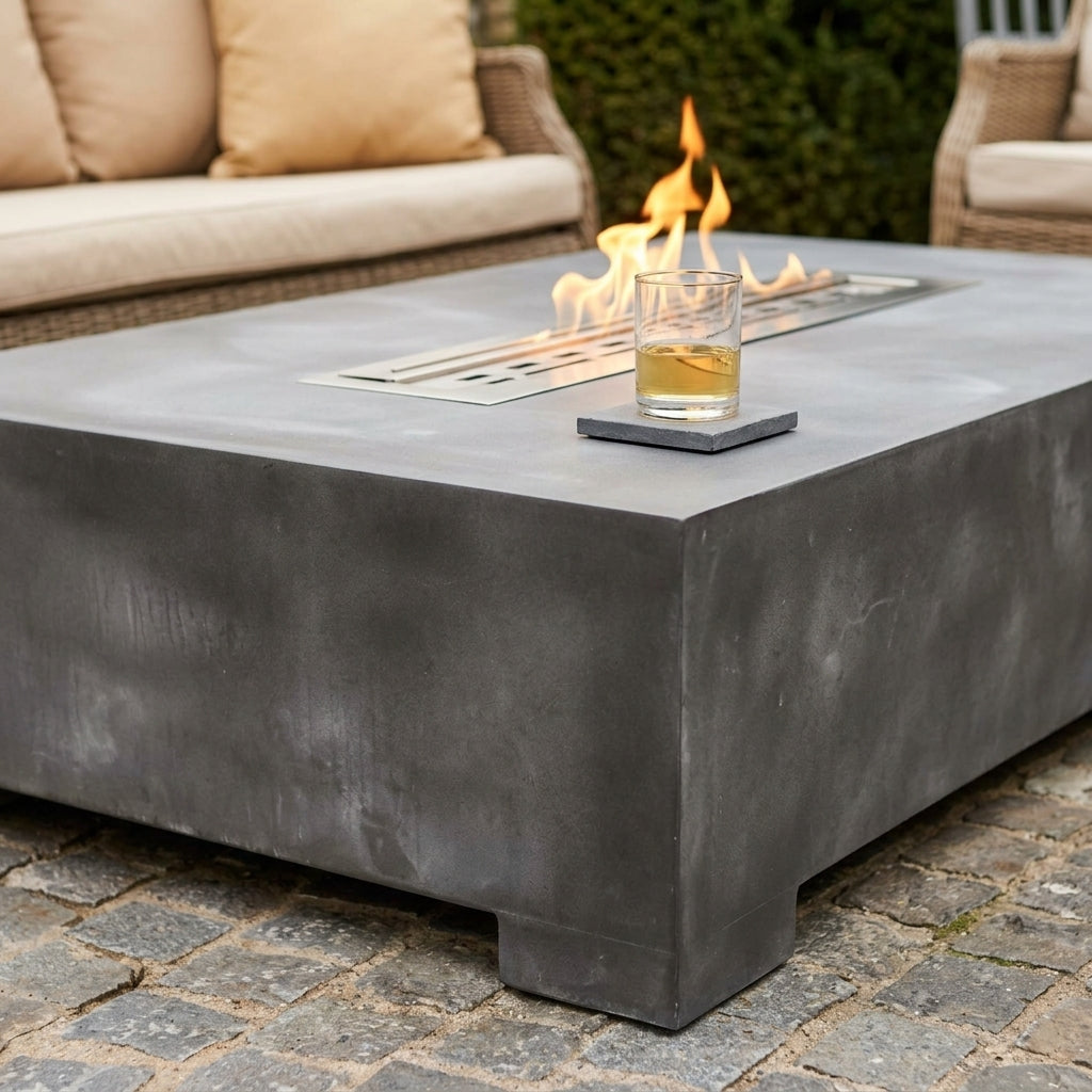 Large Rectangular Bio Ethanol Fire Table, photo 2