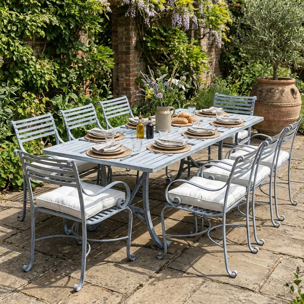 2400mm Rectangle Dining Table High Grade Steel, photo 1