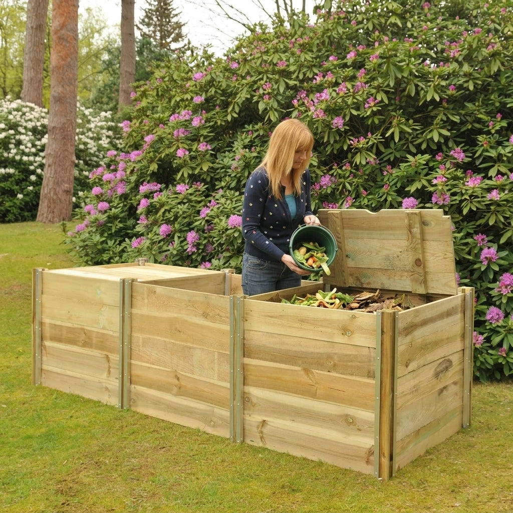 Slot and Slide Compost Bin - High Pressure Treated Softwood, photo 1