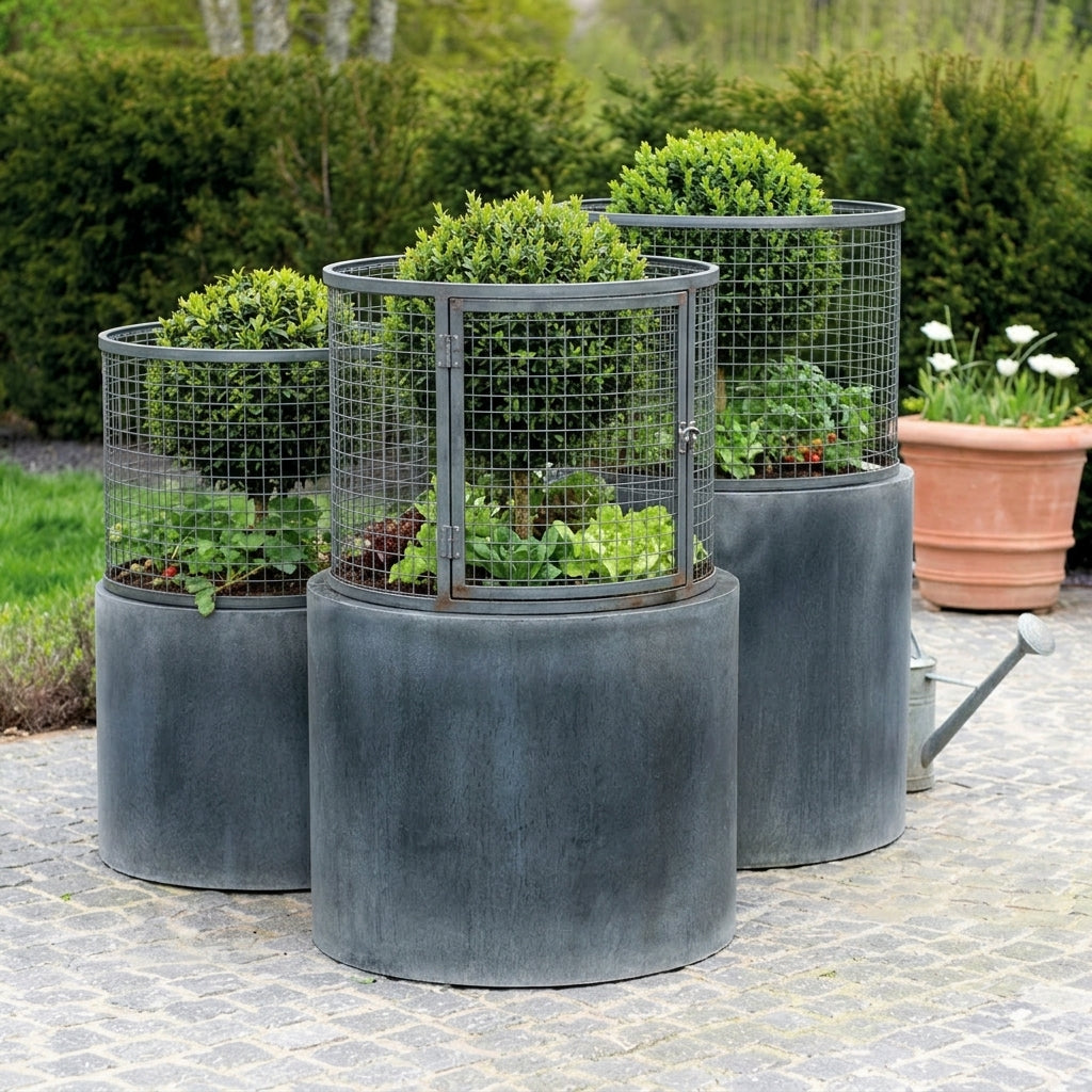 Circular Steel Planters