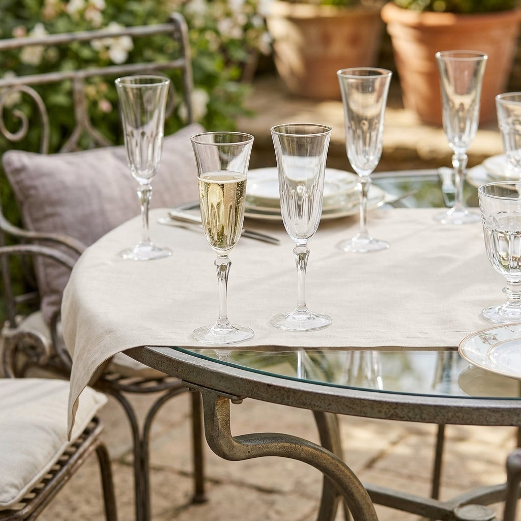 Set of 6 Crystal Flutes - Elegant Design, photo 2