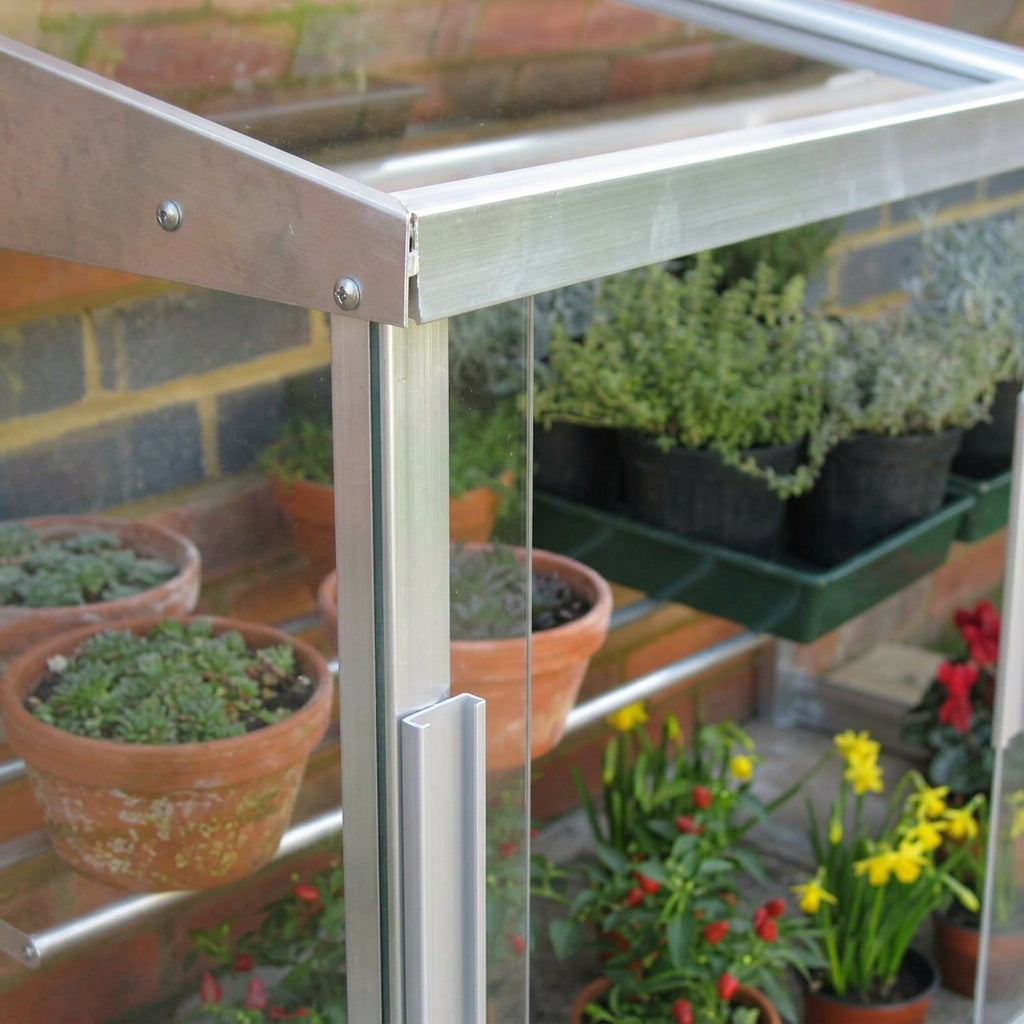 Lean-To Cold Frame Aluminium Frame Toughened Glass (view 2)