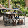 3 Tier Shoe Rack - Matt Black or Anthracite Finish