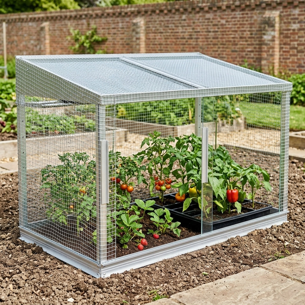 Lean-To Cold Frame Aluminium Frame Toughened Glass