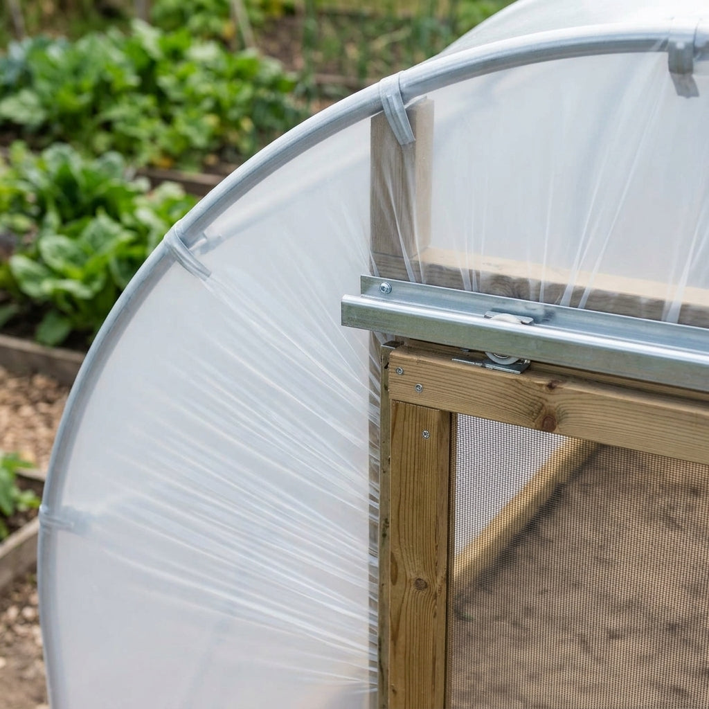 10ft Wide Polytunnel with Sliding Doors, photo 2