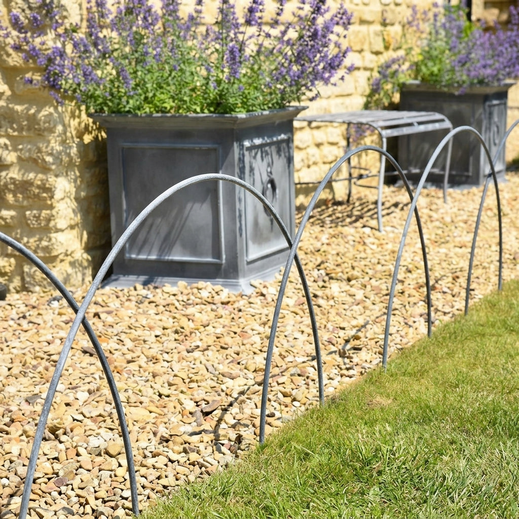 Large Border Hoops Hand Etched for Garden Edging, photo 1