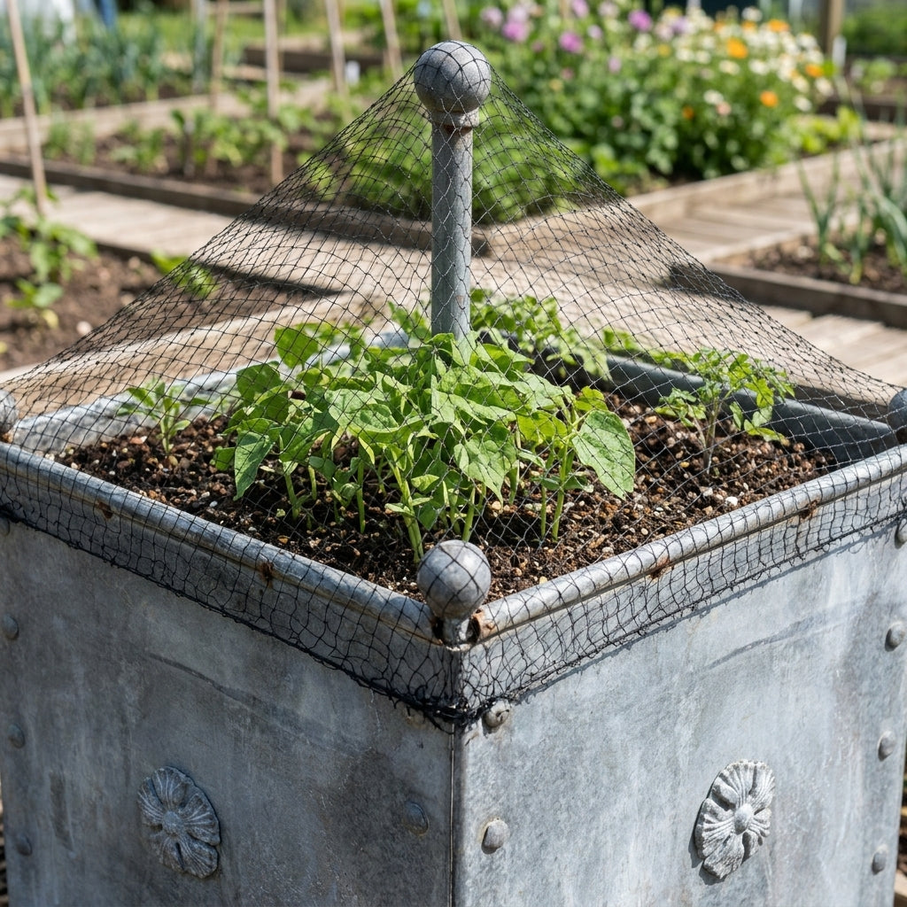 Square Steel Planters - Galvanised Finish (view 2)
