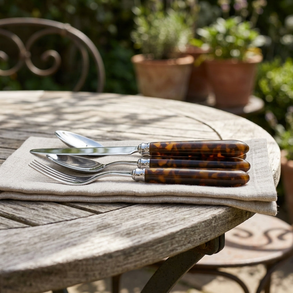 Classic Cutlery Set - Tortoiseshell Finish (view 2)