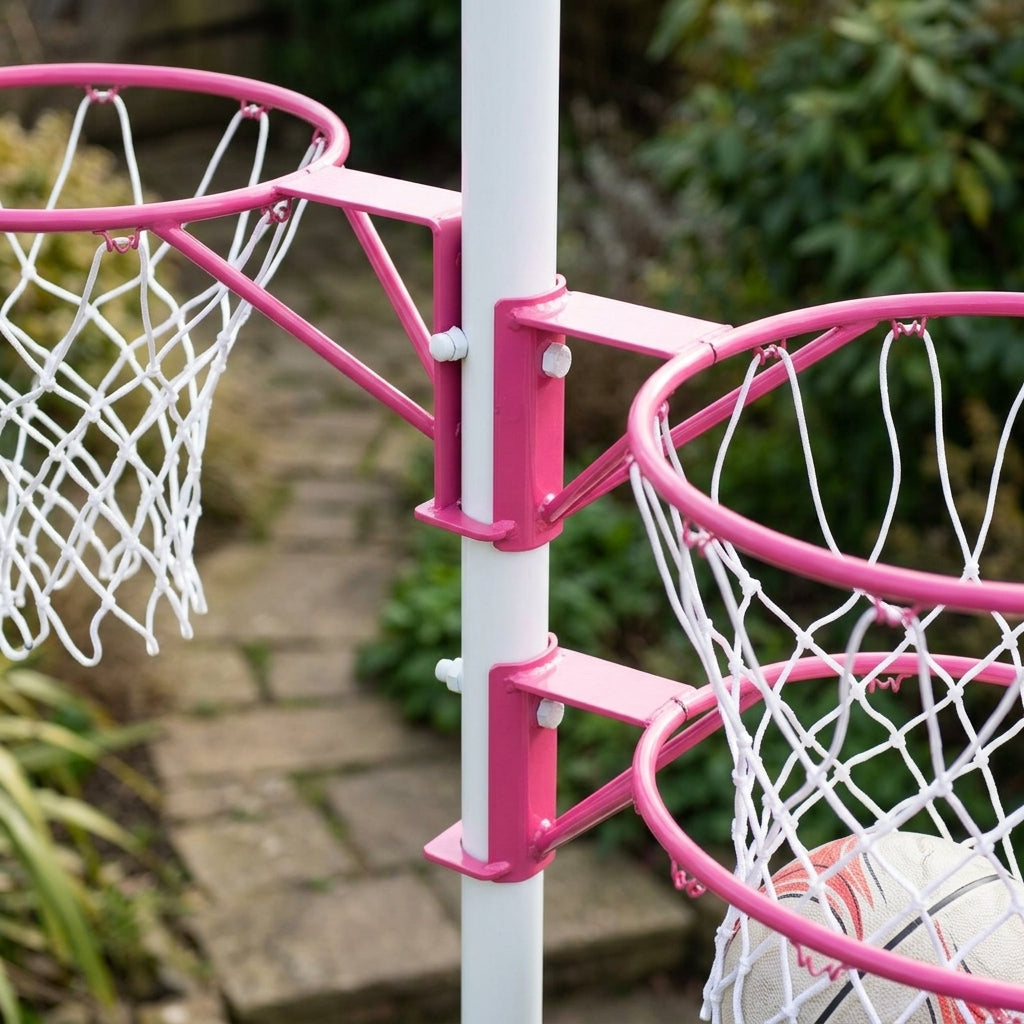 Height Adjustable Single Telescopic Netball Post (view 2)