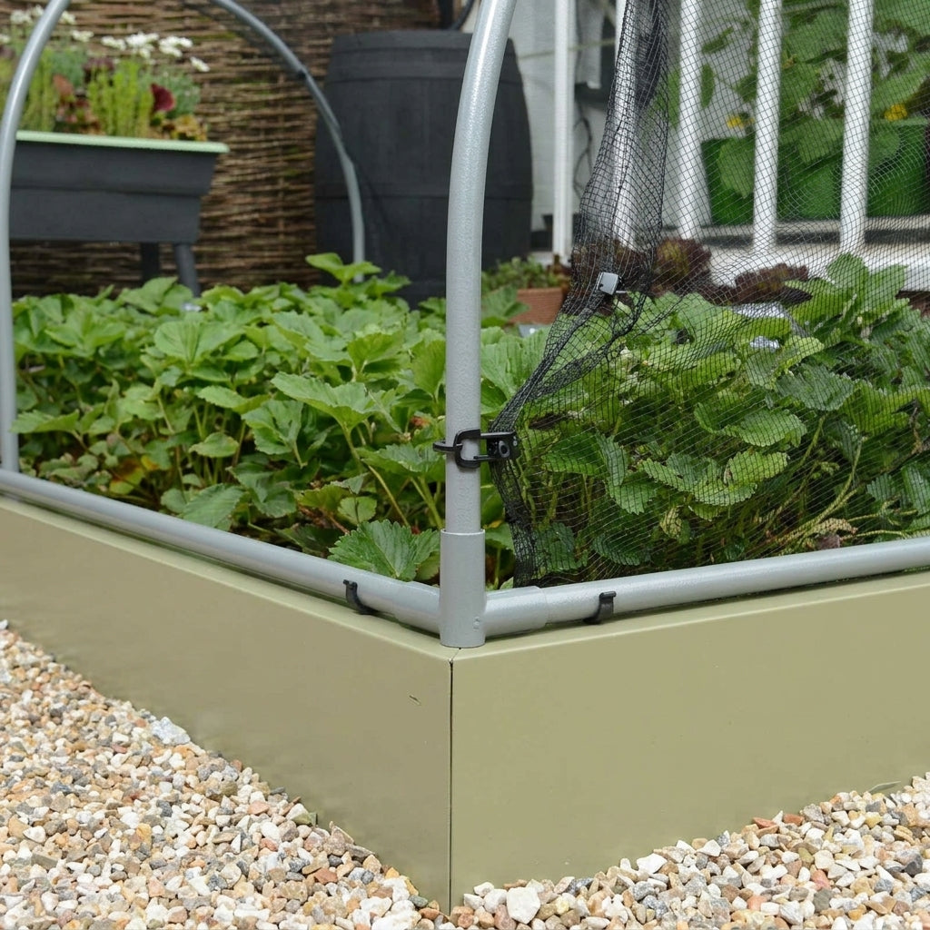 Fitted Hoop Kit & Butterfly Net Cover for Raised Beds (view 2)