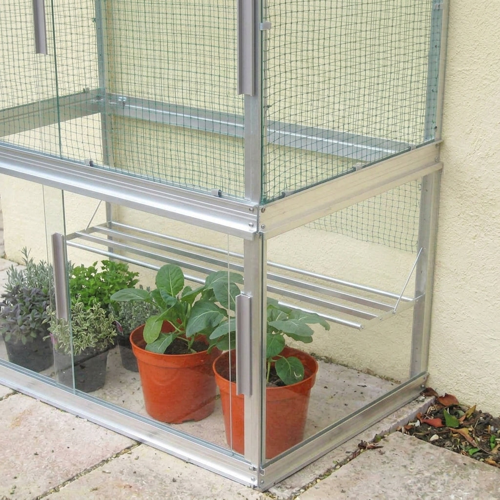 Double Lean-To Cold Frame Aluminium Toughened Glass (view 2)