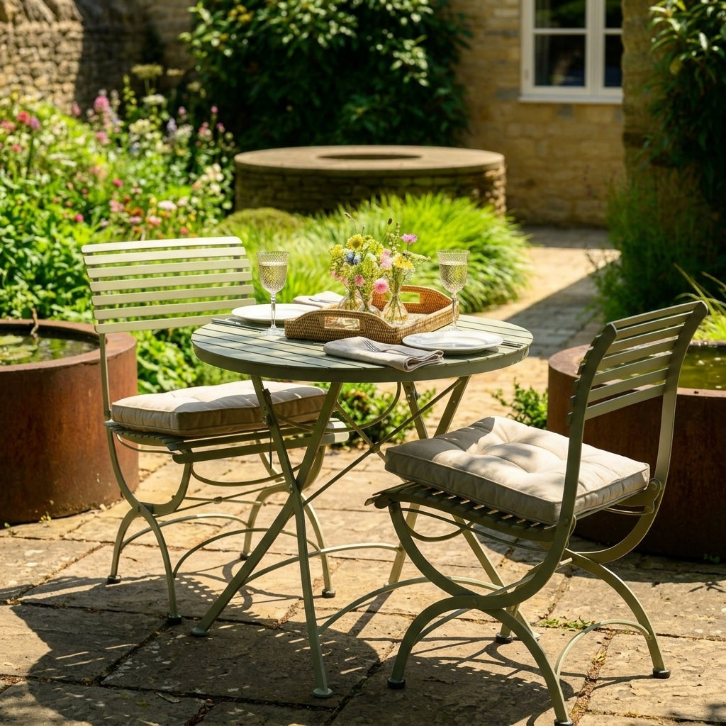 Bistro Table Set & 2 Chairs - Lichen Green