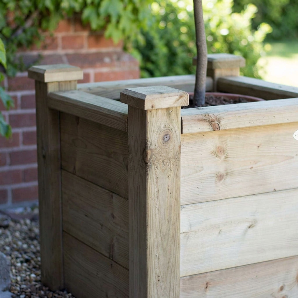 Square Wooden Planters, photo 2