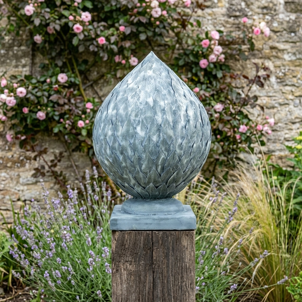 Garden Feature Artichoke Zinc Decorative Element