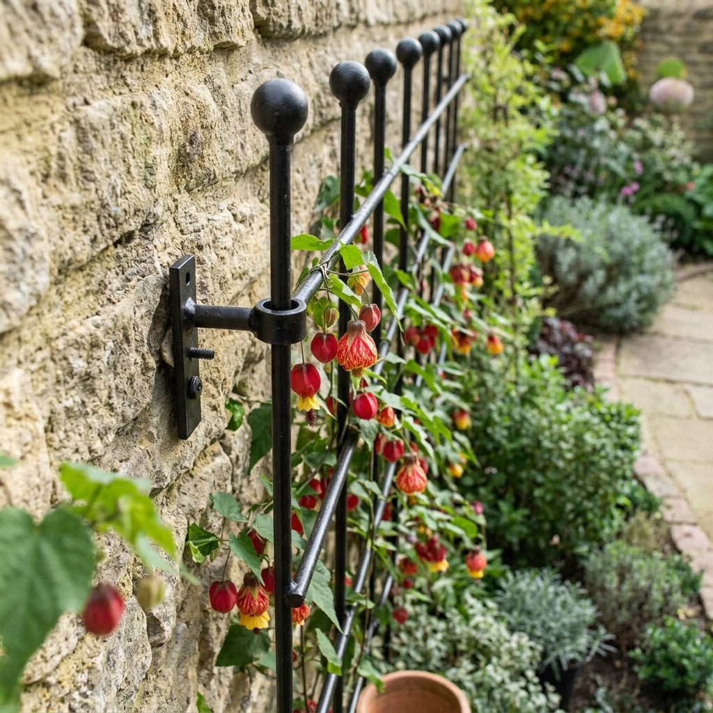 0.95m x 1.7m Decorative Wall Trellis Panel - Steel (view 2)