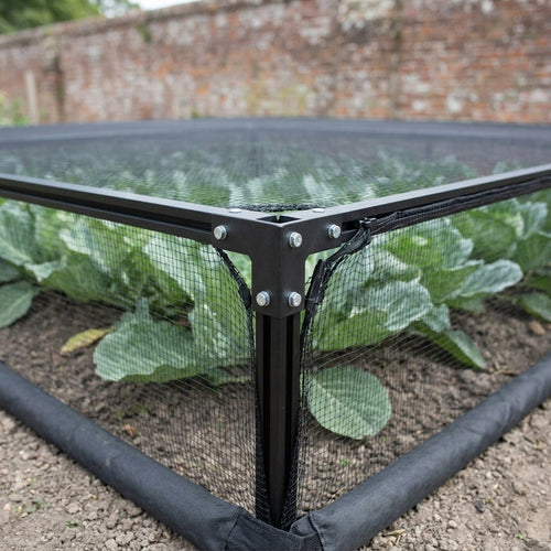 1.2m H Vegetable Cage Black Aluminium with Butterfly Netting (view 2)