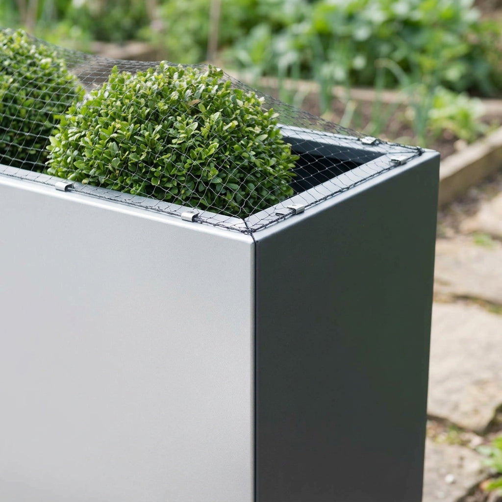 Rectangle Metal Planters - Anthracite Grey (view 2)