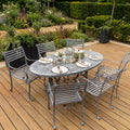 1.8m Oval Dining Table Set