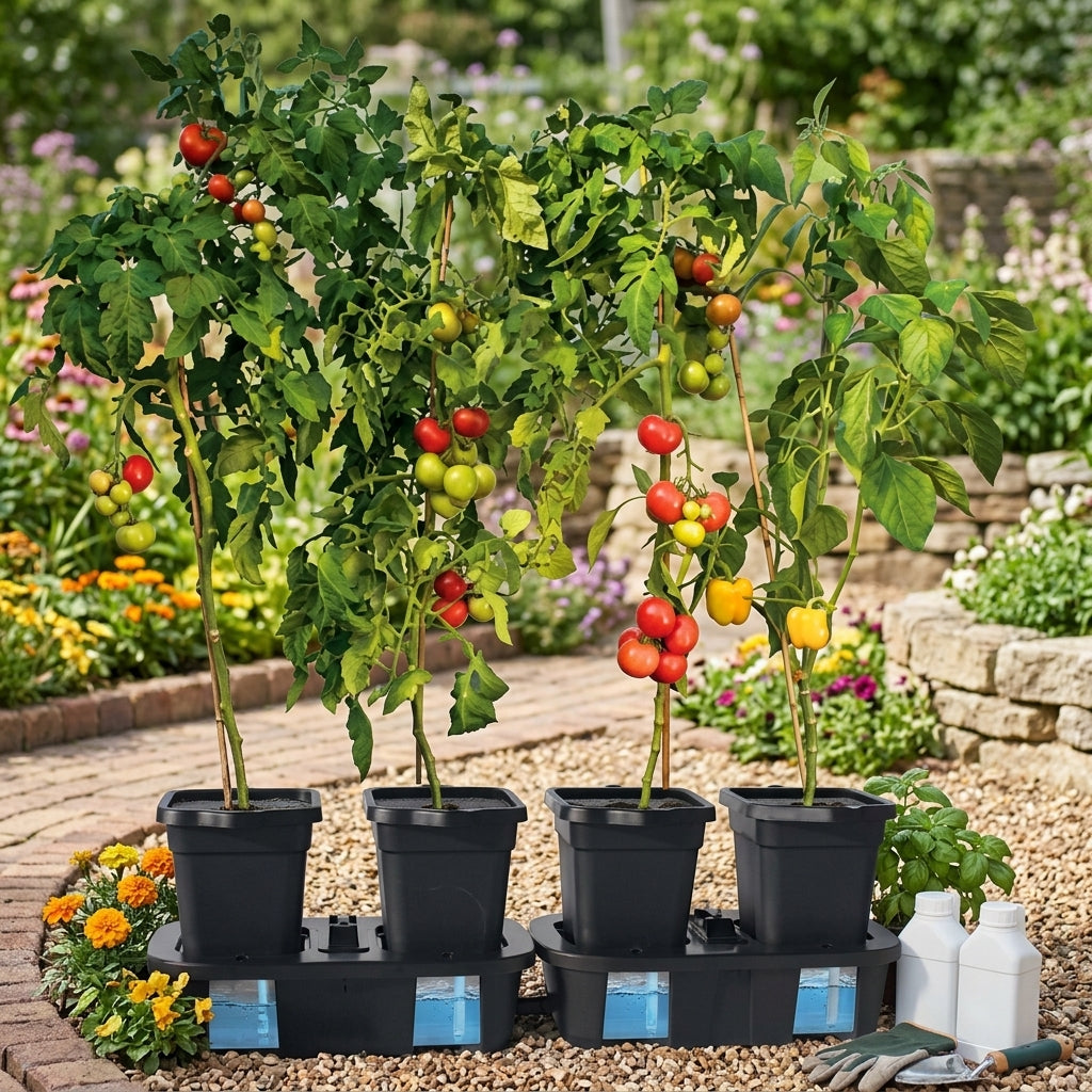 Self Watering Planter 4 Pots 14 Days Capacity