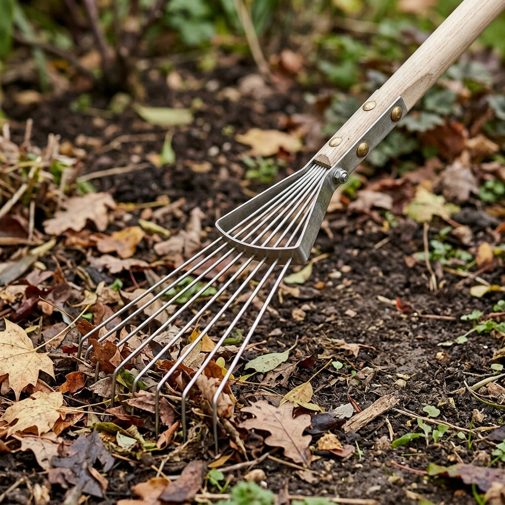 15cm Wide Leaf Rake with 7 Tines, photo 2