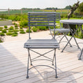 Folding Chair Hand Etched Antique Finish