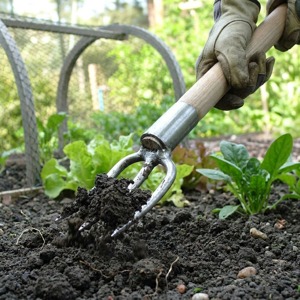 Long Handled Fork and Mattock Dual Purpose Tool (view 2)