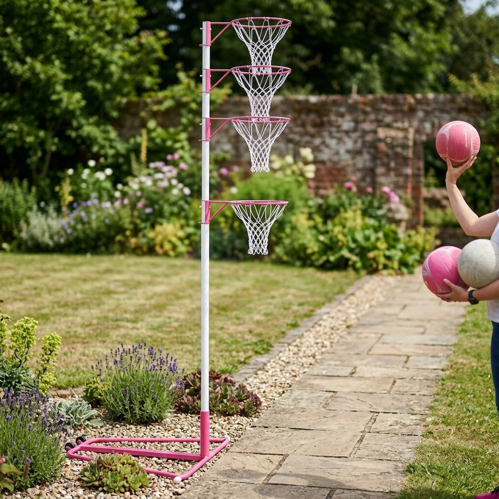 Height Adjustable Single Telescopic Netball Post, photo 1