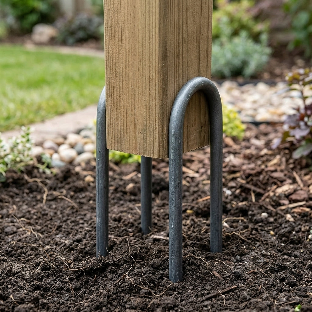 Heavy Duty U Anchor - Zinc Plated Steel - 4 Pack, photo 2