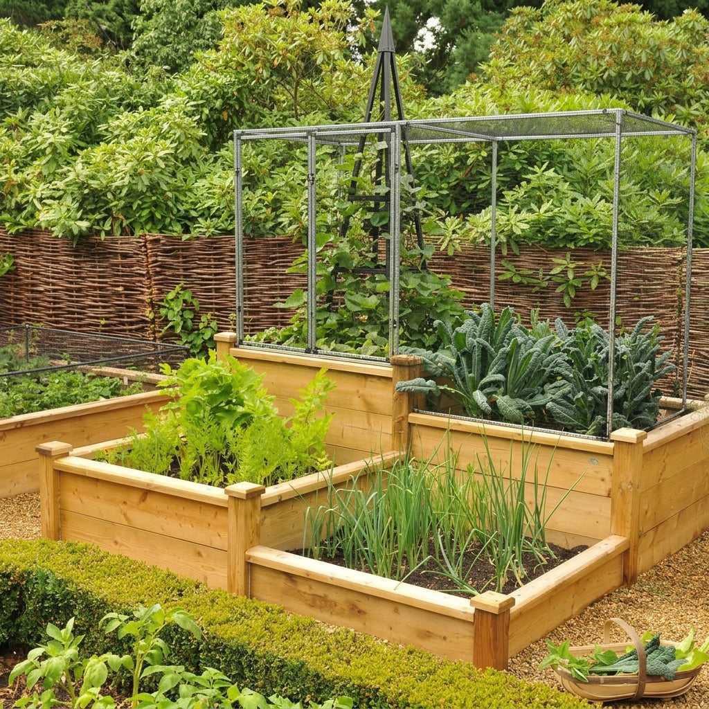 Wooden Raised Bed Kit with Decorative Corner Posts, photo 1