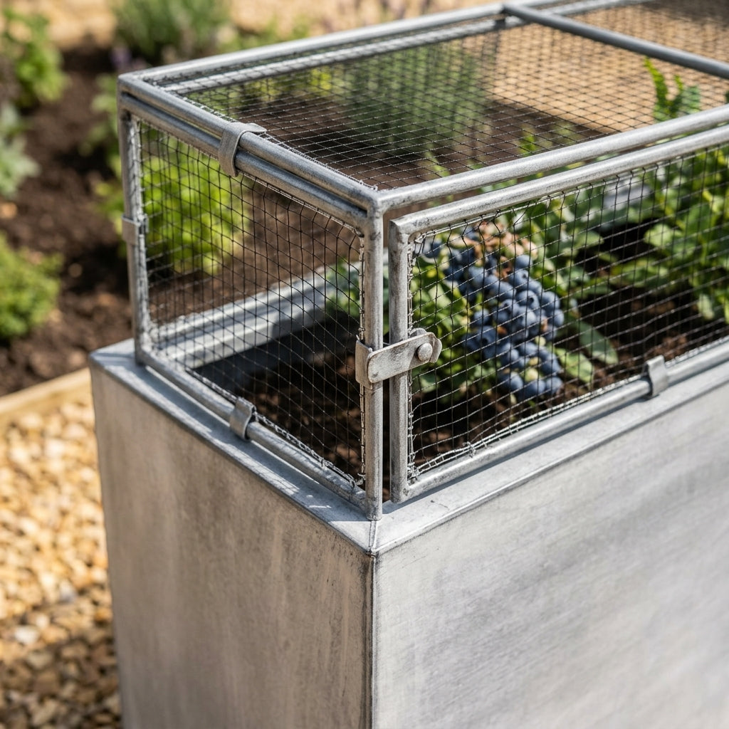 Metal Planter with Antique Etched Finish (view 2)