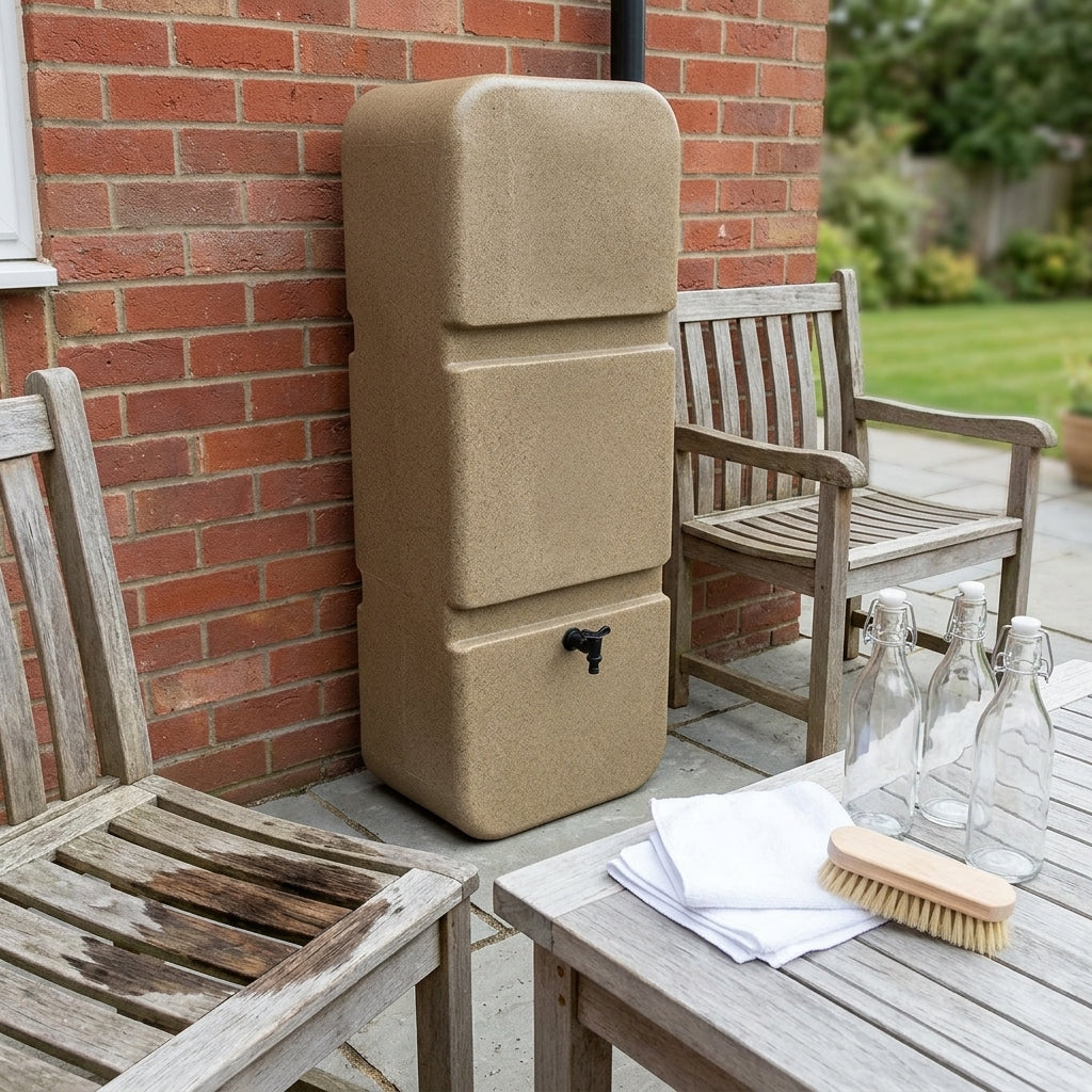 125L Water Butt Polyethylene Slim Profile