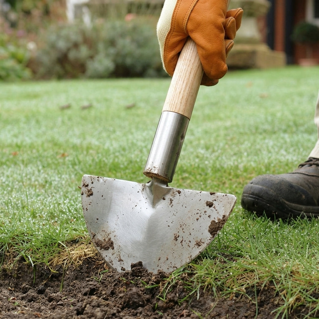 Large Stainless Steel Lawn Edger with Ash Handle, photo 2