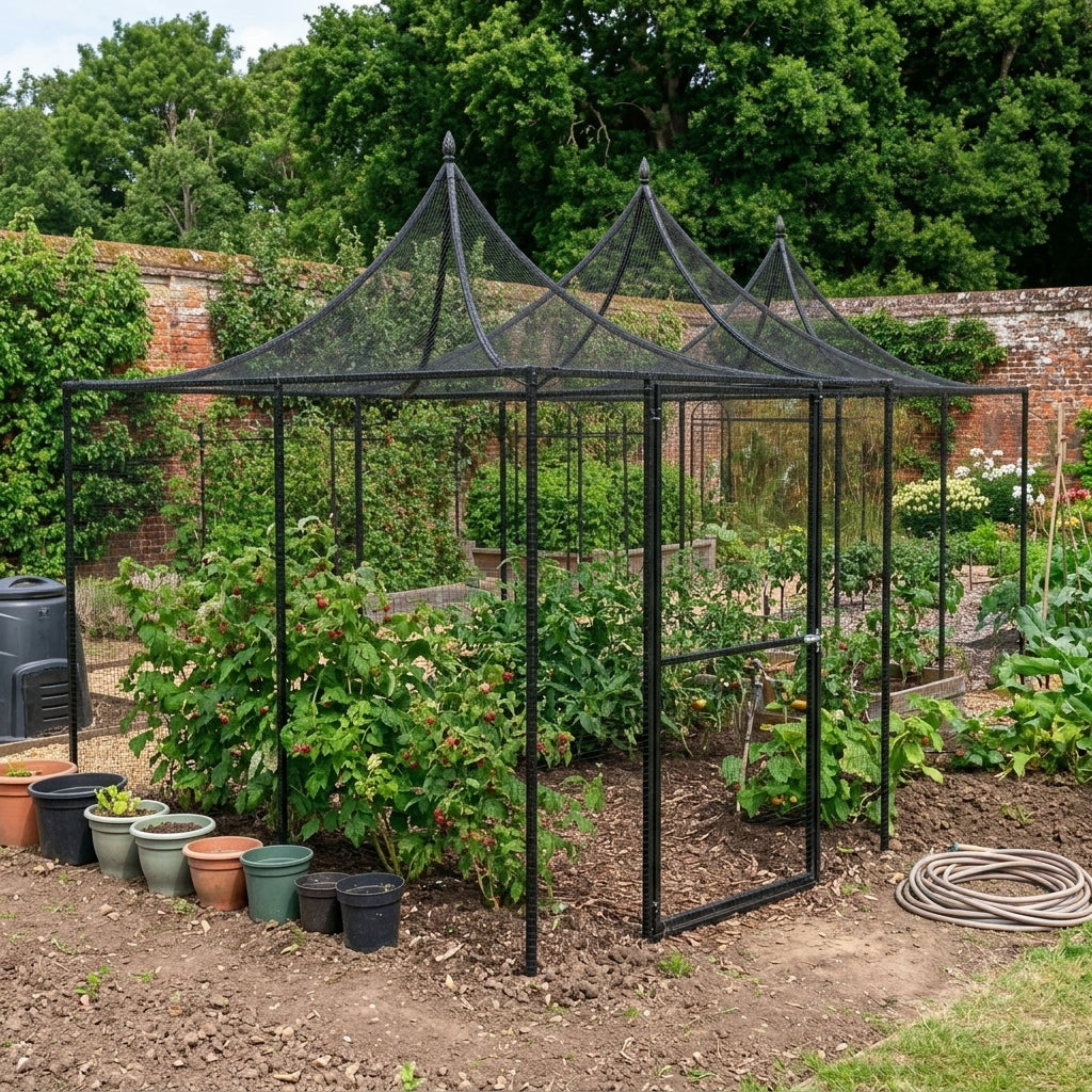 Walk-In Steel Fruit Cage with Peak Roof, photo 1