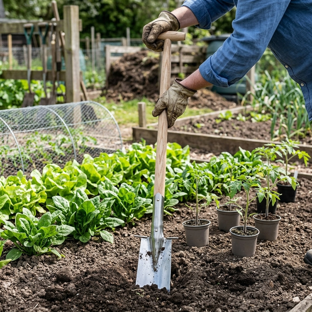 V-Shaped Transplanting Spade with Ash Handle, photo 1