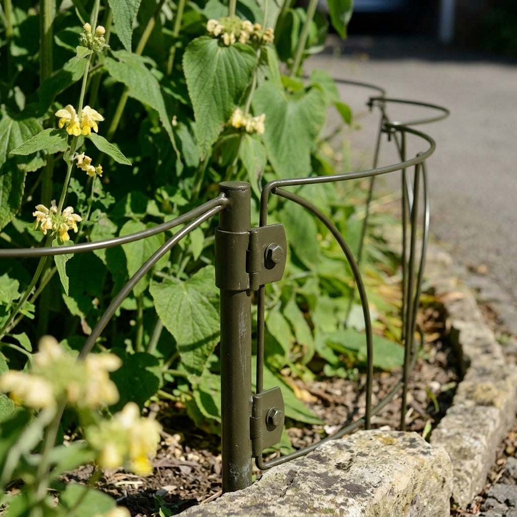 6mm Curved Arm Link Stakes Green Steel Plant Support, photo 2