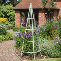 2.1m Steel Pyramid Obelisk - Lichen Green