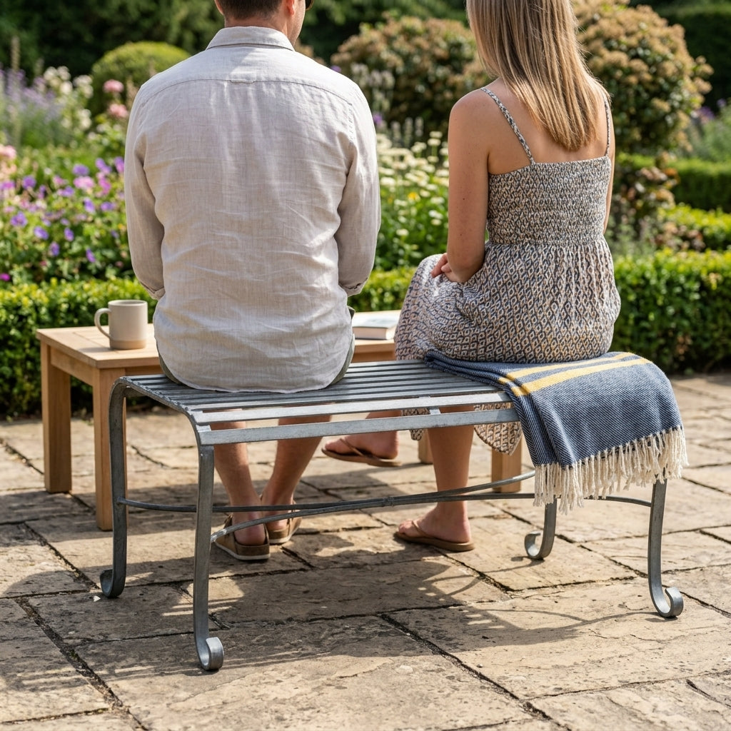 2 Seater Backless Garden Bench, photo 1