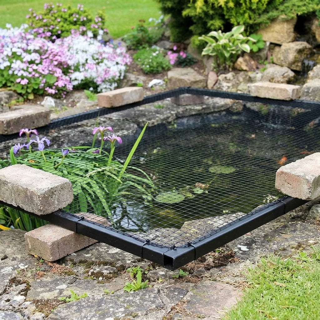 Flat Steel Pond Covers with Polyethylene Netting (view 2)