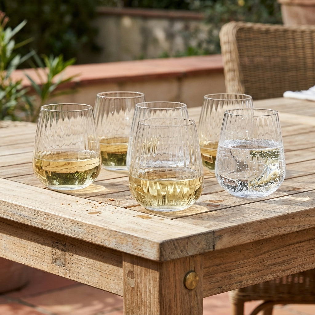 Set of 6 Optic Crystal Tumblers (view 2)