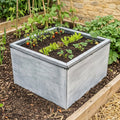 Metal Planter with Antique Etched Finish