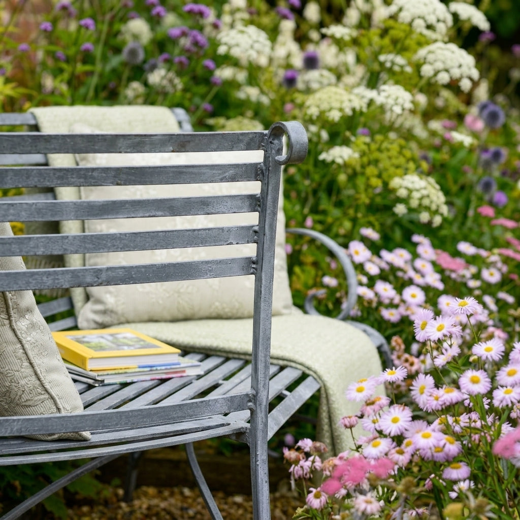 3 Seater Garden Bench with Back, photo 2