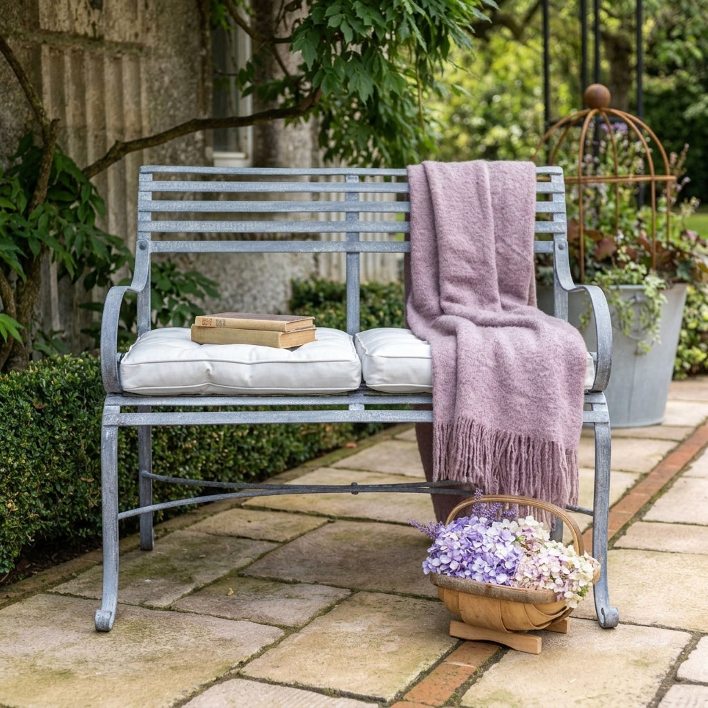 2 Seater Garden Bench with Back, photo 1