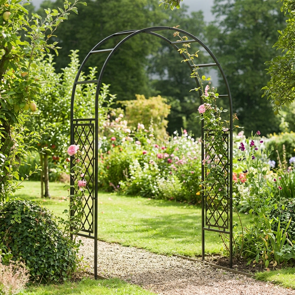 Garden Arch with Half Lattice Design, photo 1