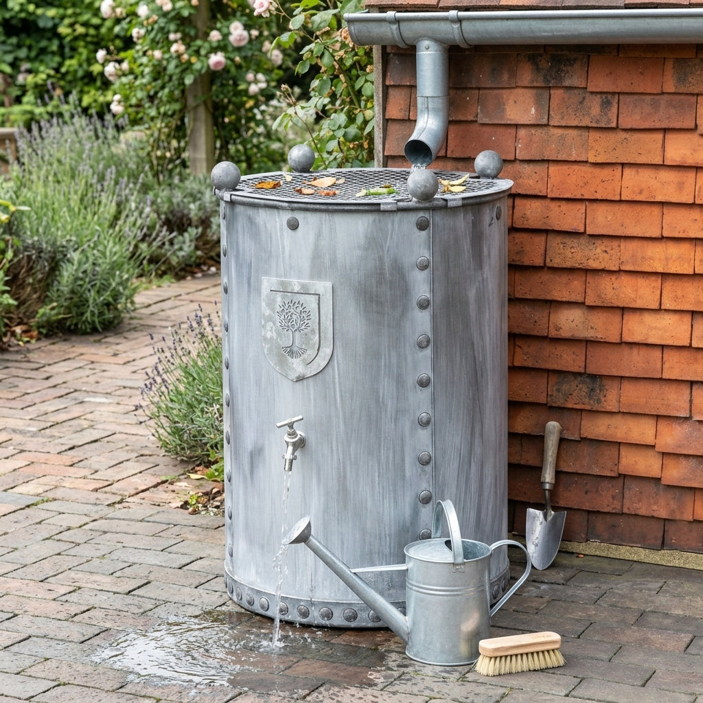 217L Round Waterbutt Galvanised Steel, photo 1