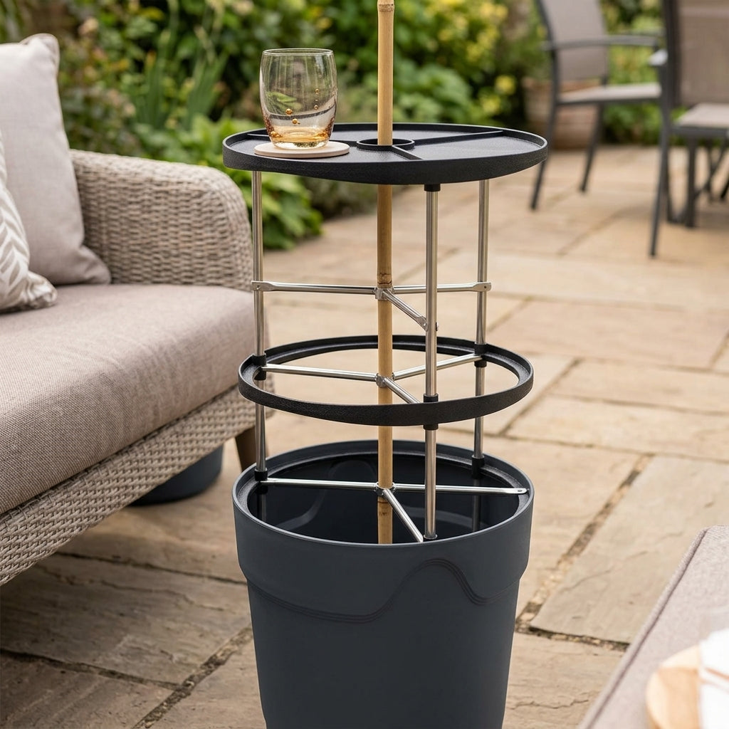 11L Self Watering Grow Pot Tower Anthracite (view 2)