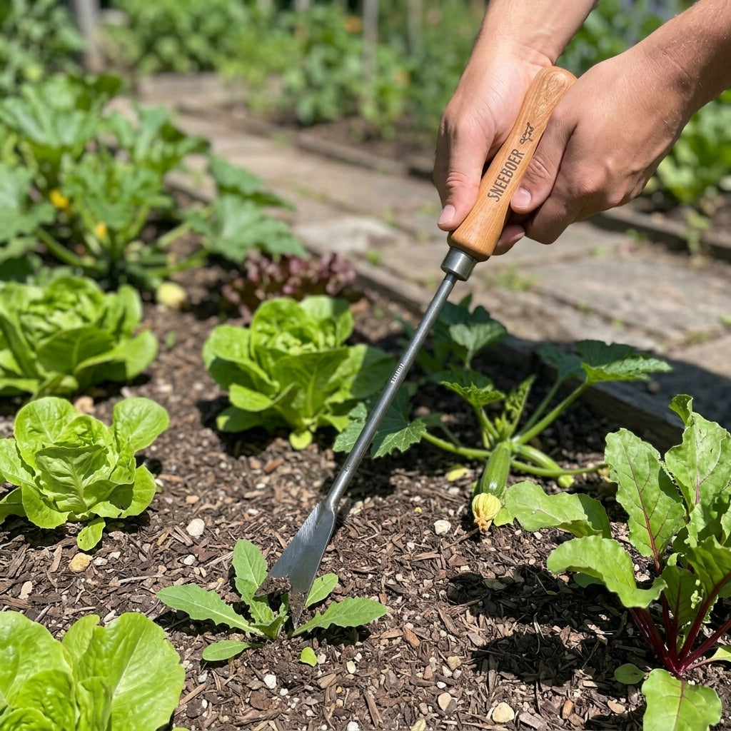 Weed Gouger Tool with Inverted V Blade