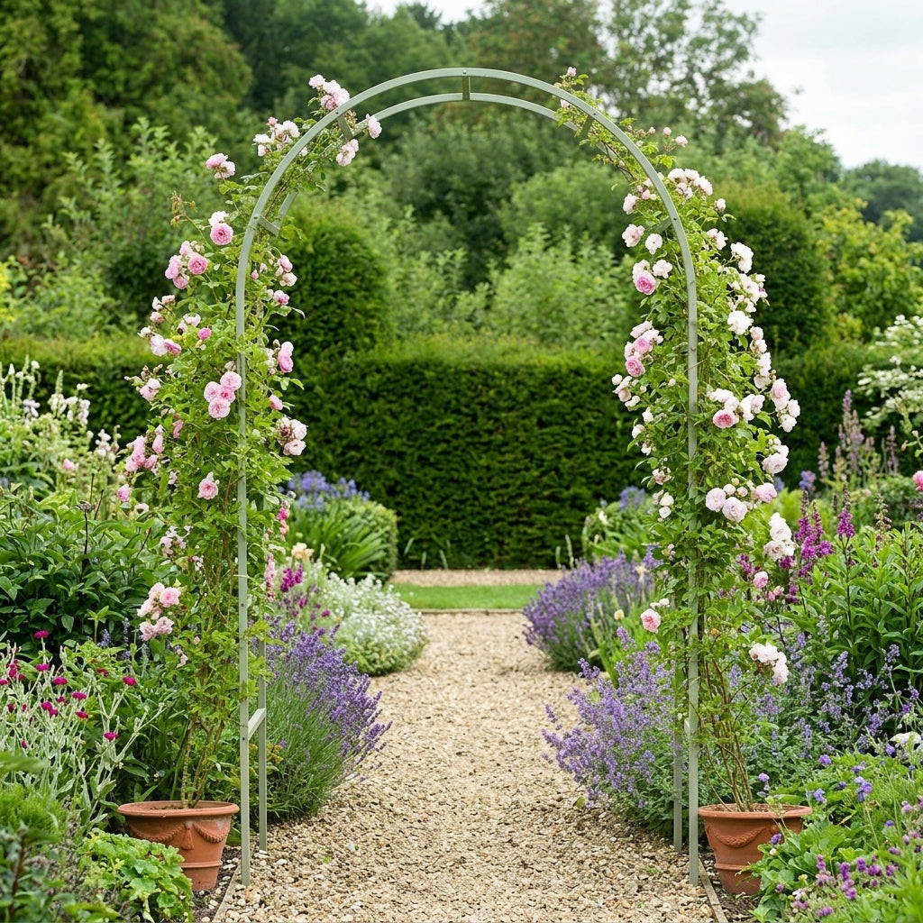 Roman Arch - Lichen Green - Garden Feature