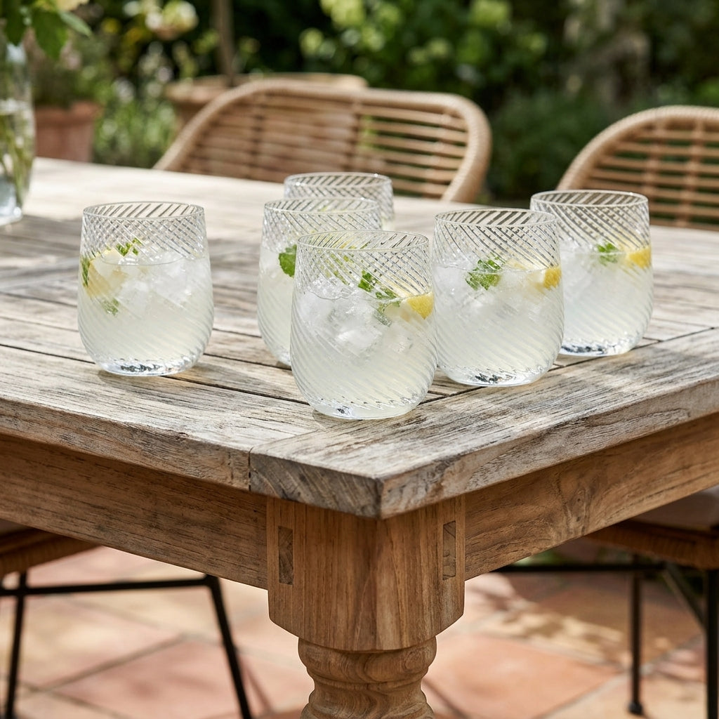 Set of 6 Twisted Cut Crystal Tumblers, photo 2