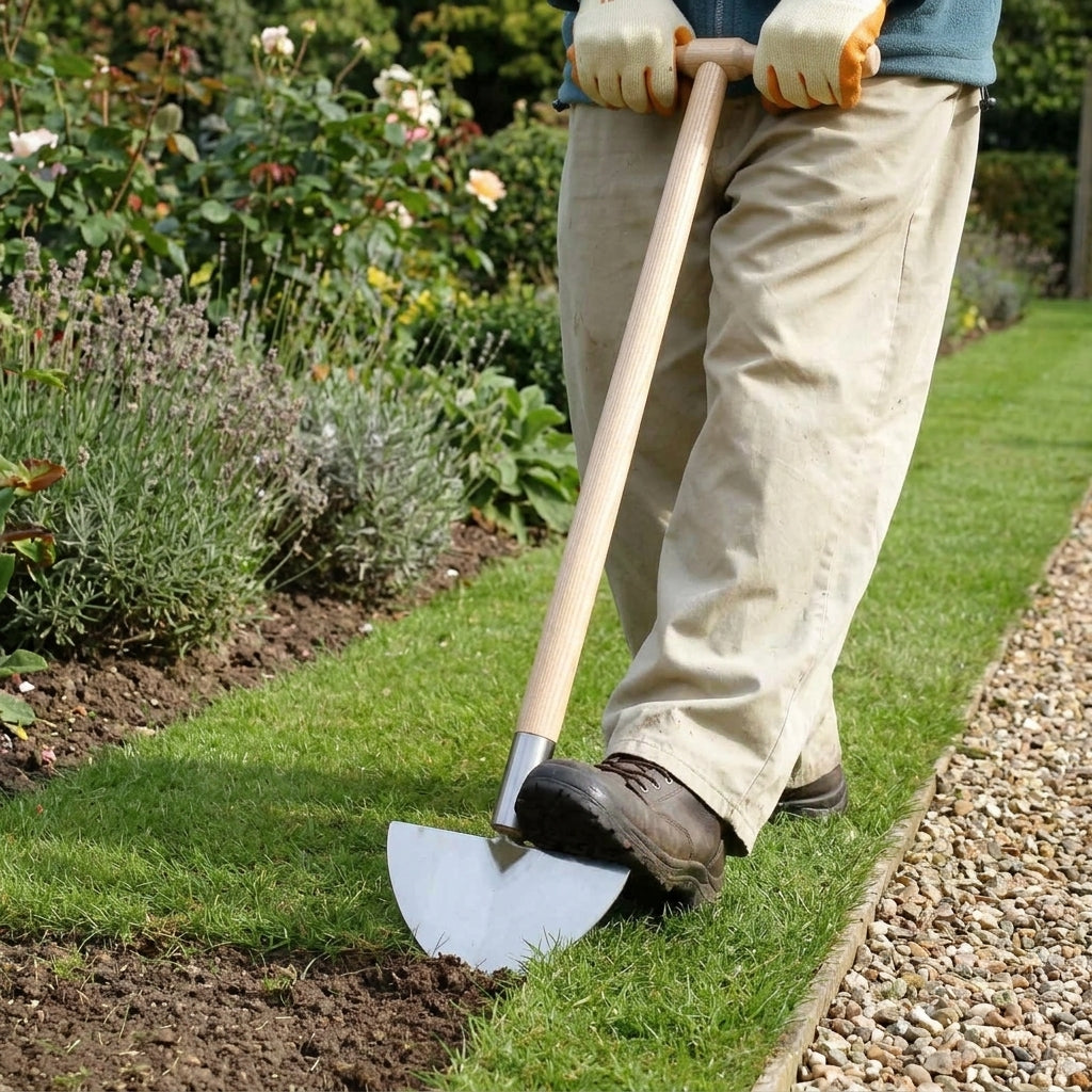 Large Stainless Steel Lawn Edger with Ash Handle, photo 1